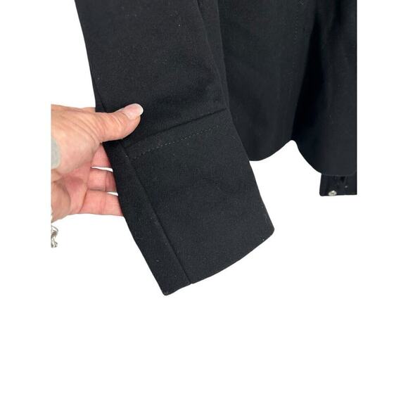 Michael Kors Wool Blend Peacoat Zipper Front Toggle Black Button Size 4 - Picture 5 of 16